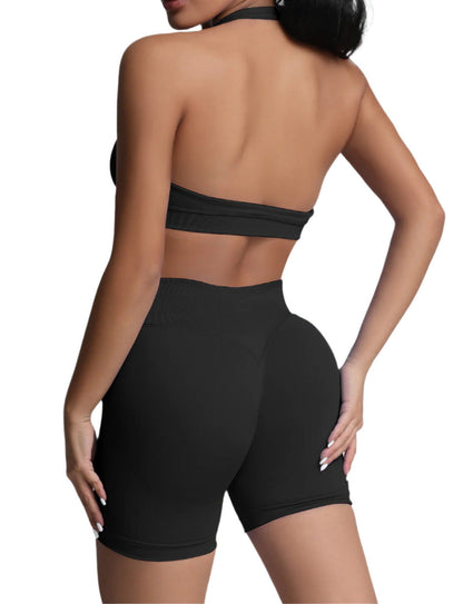 Misharen Women's High Waist Gym Shorts, Seamless Design, Spandex/Nylon Fitness Shorts for Workout, Yoga, Running