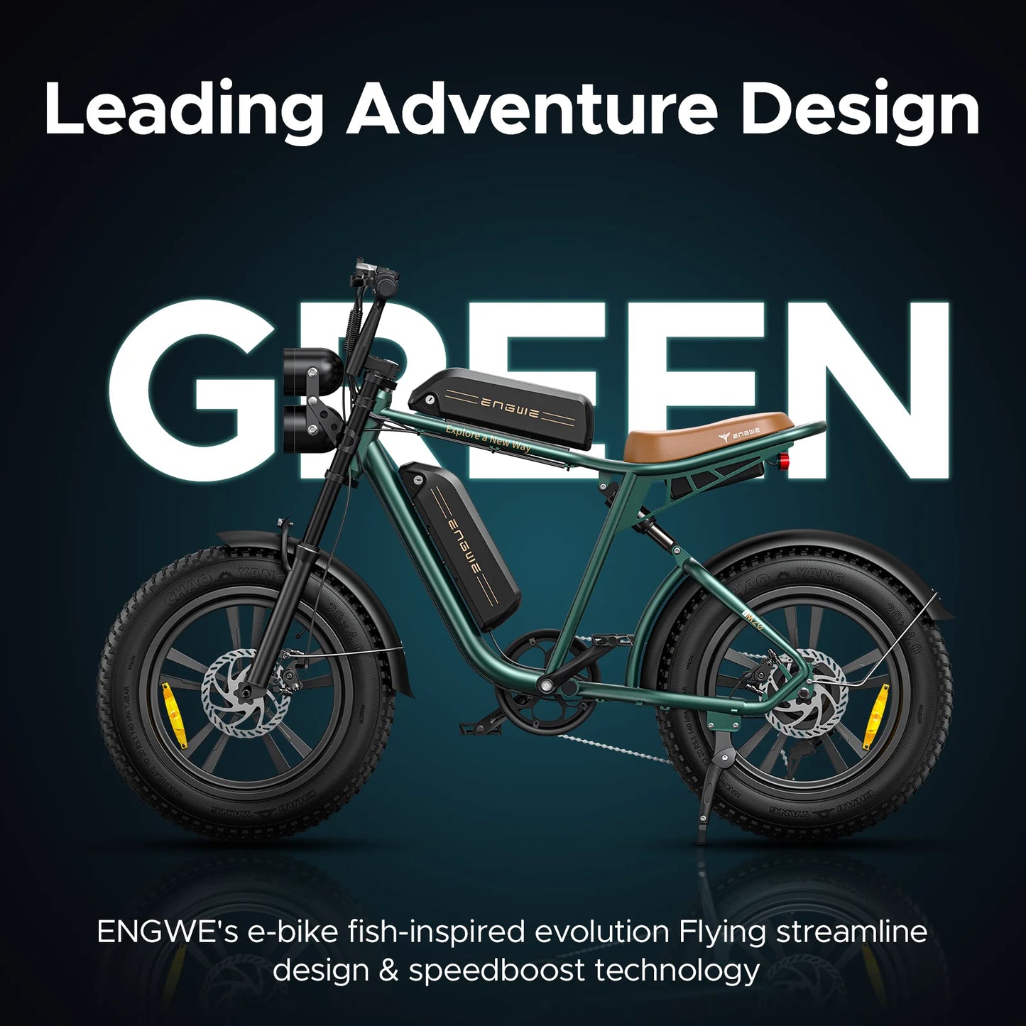 ENGWE M20 City Electric Bicycle Dual Suspension 48V 26Ah Lithium Battery Variable Speed Long Range Disc Brake Dual Ebike