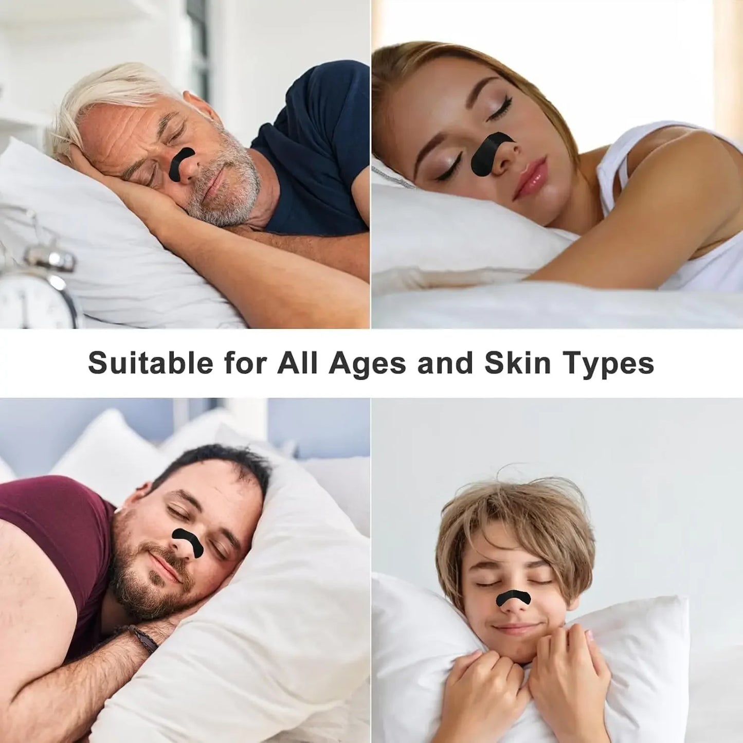 30/90/150Pcs,Better Sleep Anti-Snoring Nasal Strips, Nose Strips for Breathing, Physical Expansion Breath Nasal Patch